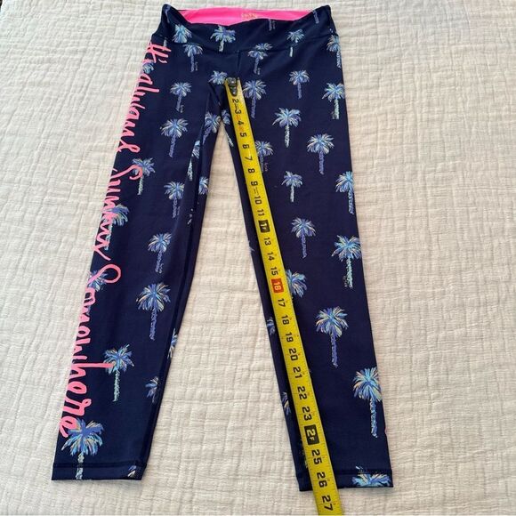 Lilly Pulitzer Luxletic Leggings Palm Tree "It's Always Sunny Somewhere" Size M - Picture 5 of 12